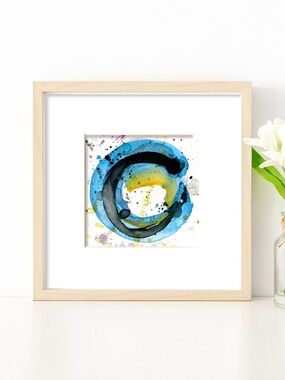 Colorful Enso Watercolor Paintings, Zen Art - Enso Dream 14
